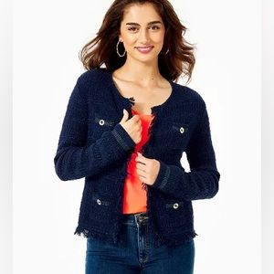 Lilly Pulitzer Beckington Blazer Cardigan navy XS